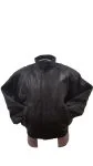 Men’s Snap Button Collar Lambskin Leather Multi-Season Flight Jacket with Zipout lining