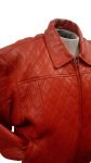 Red Leather Bomber Jacket