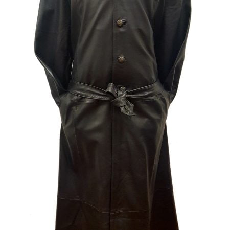 Men’s Matrix Inspired Neo Lambskin Leather Trench Coat