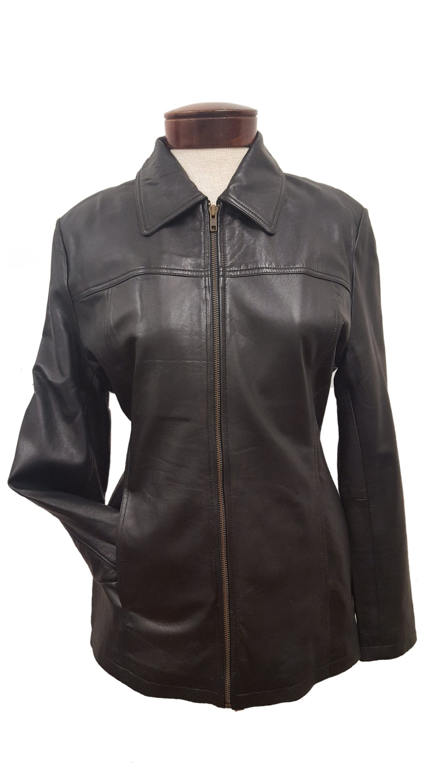 Women’s Ultra-soft Black Leather Straight Short Jacket - LeatherDrive