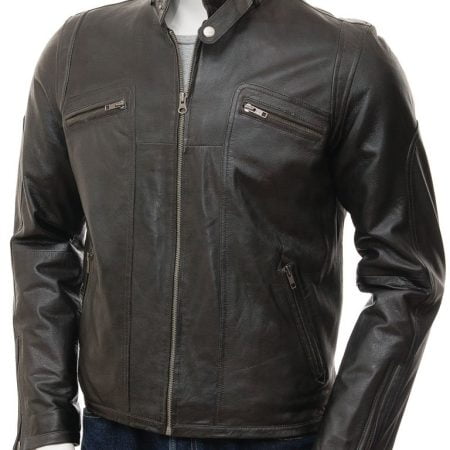 Black Leather Biker Jacket