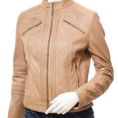 Women's Cowhide Leather Biker Jacket