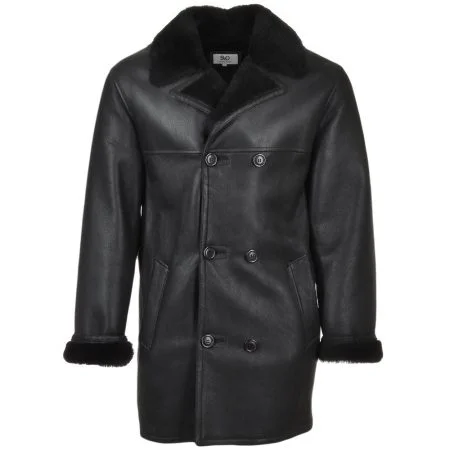 Sheepskin Leather Fur-Lined Coat