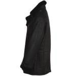 Black Sheepskin Military Coat