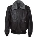 Leather Bomber Flight Jacket