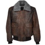 Leather Bomber Flight Jacket