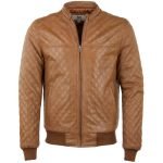 Leather Baseball Bomber Jacket