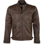 Leather Biker Quilted Jacket