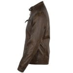 Leather Biker Quilted Jacket