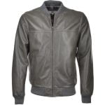 Lambskin Leather Bomber Jacket