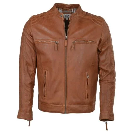 Quilted Shoulder Biker Jacket