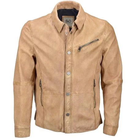 tan cowhide leather shirt