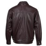 Leather Straight Lapel Jacket