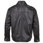 Leather Straight Lapel Jacket