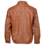 Leather Straight Lapel Jacket