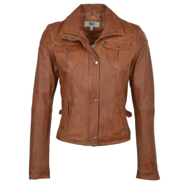 Women's Leather Western Country Rodeo Southern Shirt Jacket