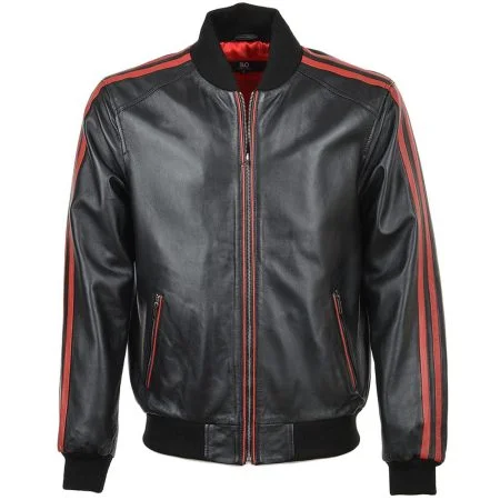 Bomber Style Striped Jacket