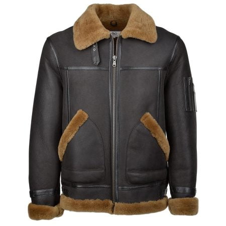 Sheepskin Leather Aviator Jacket