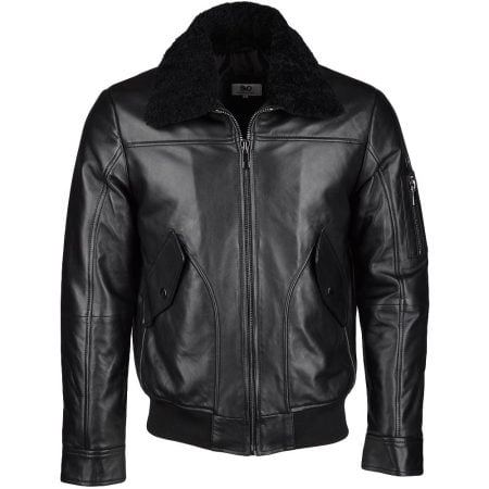 Leather Fur Collar Pilot Jacket