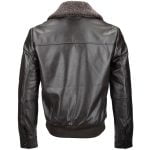 Leather Fur Collar Pilot Jacket