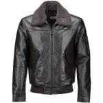 Leather Fur Collar Pilot Jacket