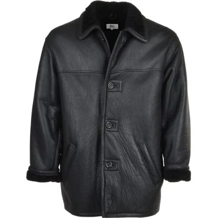 Sheepskin Leather Car Coat