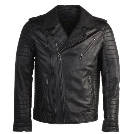 Leather Quilted Moto Jacket