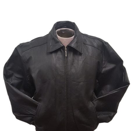 Black Straight Leather Jacket