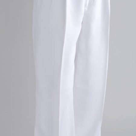 Men's White Pleated Dress Pants