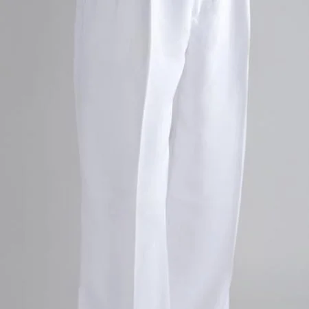 Men's White Pleated Dress Pants