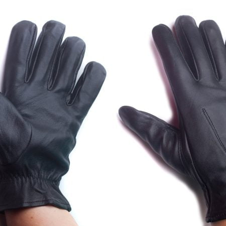 unisex unlined leather gloves black