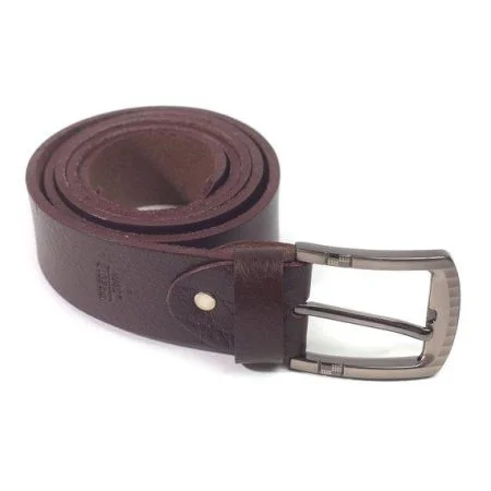 Jacob Men's Thick Full Grain Leather Handmade Belt in Chocolate Color