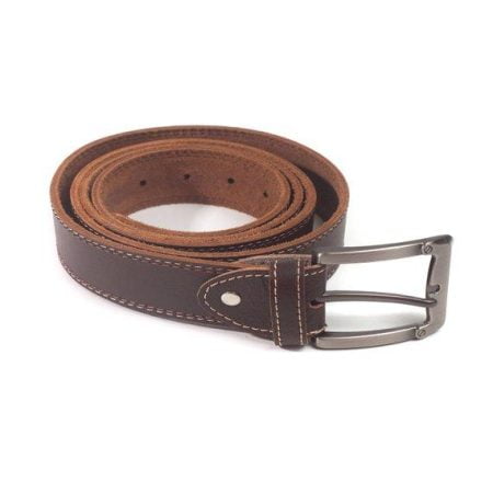 Lorenzo Men's Handmade Italian Leather Dark Brown Belt