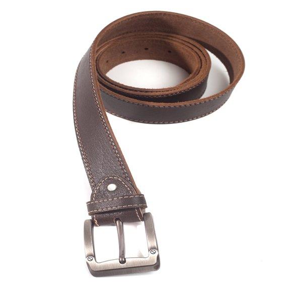 Lorenzo Men's Handmade Leather Dark Brown Belt - LeatherDrive