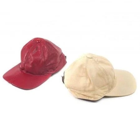 Juliette lambskin leather baseball cap for women