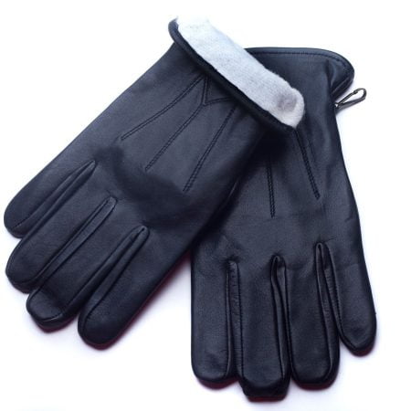 Mens Lambskin Leather Gloves BLack