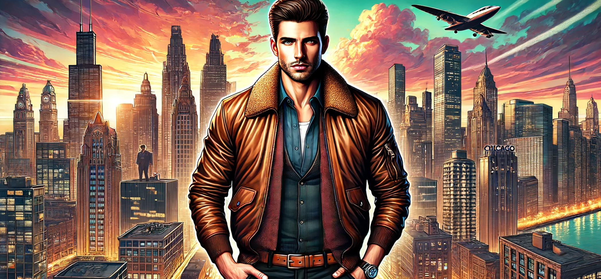 Men’s Brown Bomber Leather Jacket Online in Chicago, USA