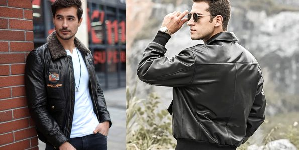 Men’s Leather Bomber Jackets