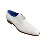 Belvedere-Amico-Mens-Shoes-White-Genuine-Ostrich-Patchwork-Derby-Oxford