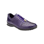 Belvedere-Astor-Mens-Shoes-Purple-Exotic-Crocodile-Calf-Skin-Leather-Casual-Sneakers