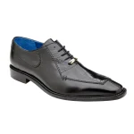 Belvedere-Biago-Mens-Shoes-Black-Exotic-Ostrich-Calf-Skin-Leather-Split-Toe-Oxfords