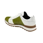 Belvedere-Blake-Shoes-Mens-Lime-White-Exotic-Genuine-Ostrich-Calf-Skin-Leather-Casual-Sneakers