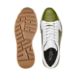 Belvedere-Blake-Shoes-Mens-Lime-White-Exotic-Genuine-Ostrich-Calf-Skin-Leather-Casual-Sneakers