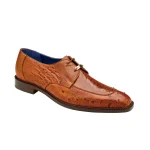 Belvedere-Bolero-Mens-Shoes-Antique-Almond-Brown-Exotic-Genuine-Ostrich-Split-Toe-Derby-Oxfords