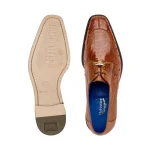 Belvedere-Bolero-Mens-Shoes-Antique-Almond-Brown-Exotic-Genuine-Ostrich-Split-Toe-Derby-Oxfords