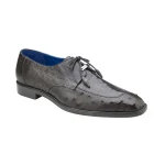 Belvedere-Bolero-Mens-Shoes-Gray-Exotic-Genuine-Ostrich-Split-Toe-Derby-Oxfords