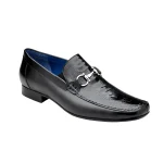 Belvedere-Bruno-Mens-Shoes-Black-Exotic-Ostrich-Calf-Skin-Leather-Horsebit-Split-Toe-Loafers