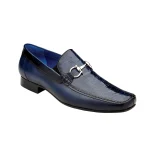 Belvedere-Bruno-Mens-Shoes-Navy-Exotic-Ostrich-Calf-Skin-Leather-Horsebit-Split-Toe-Loafers