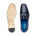 Belvedere-Bruno-Mens-Shoes-Navy-Exotic-Ostrich-Calf-Skin-Leather-Horsebit-Split-Toe-Loafers