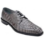 Belvedere-Designer-Shoes-Mens-Chapo-Gray-Genuine-Hornback-Crocodile-Oxfords